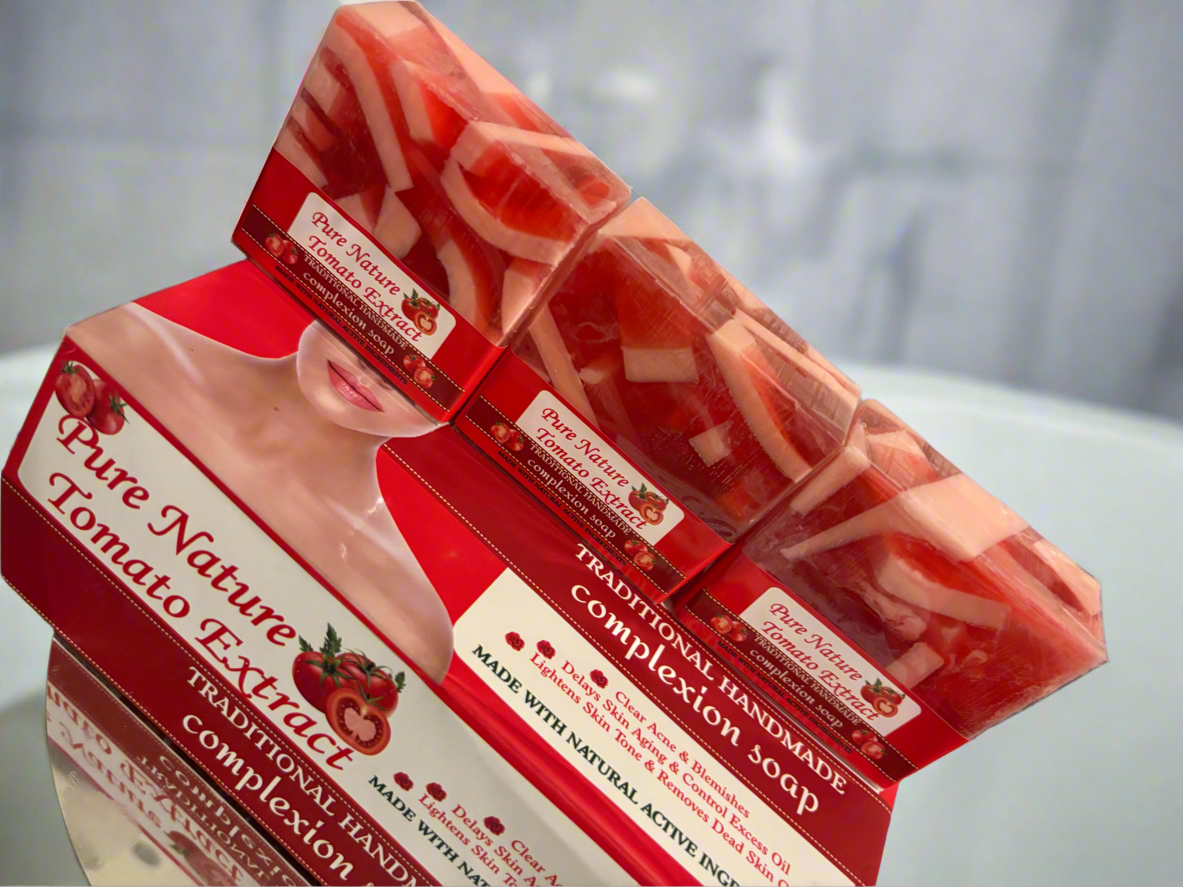 Organic tomato soap for acne and dark spots