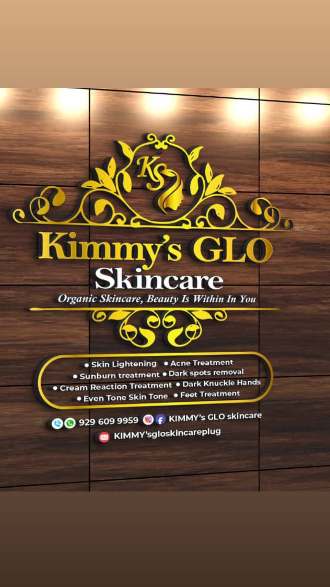 Kimmy's glo skincare  logo