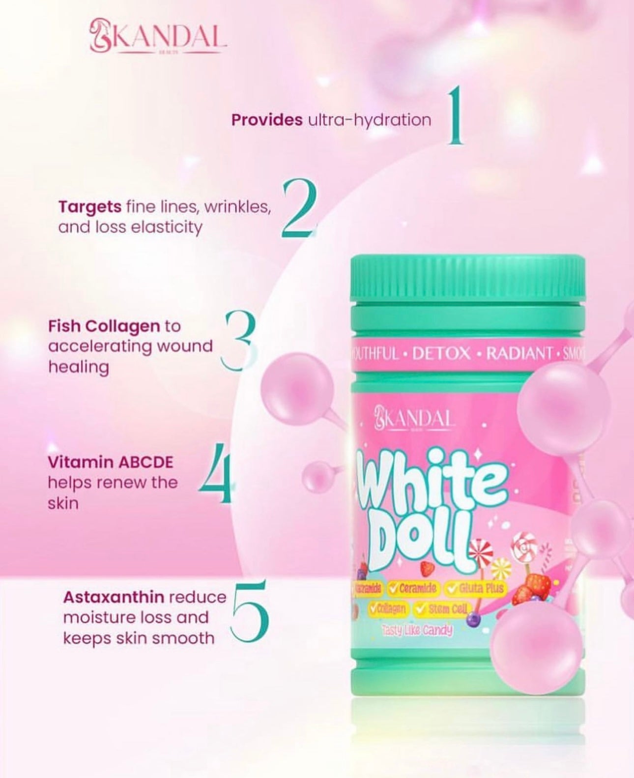 White doll collagen powder