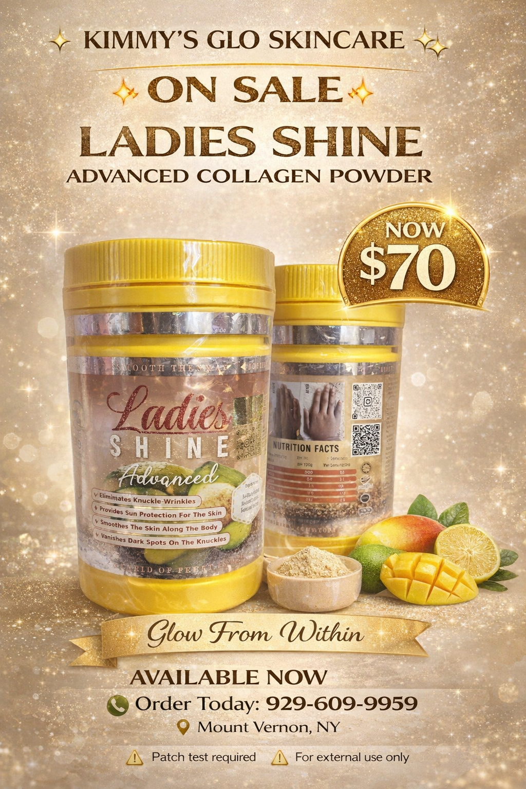 Ladies shine collagen powder