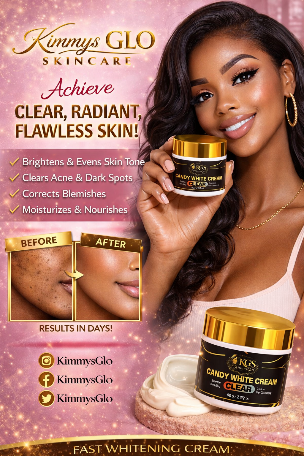 CANDY WHITE FACE CREAM SPOTS & ACNE CORRECTING