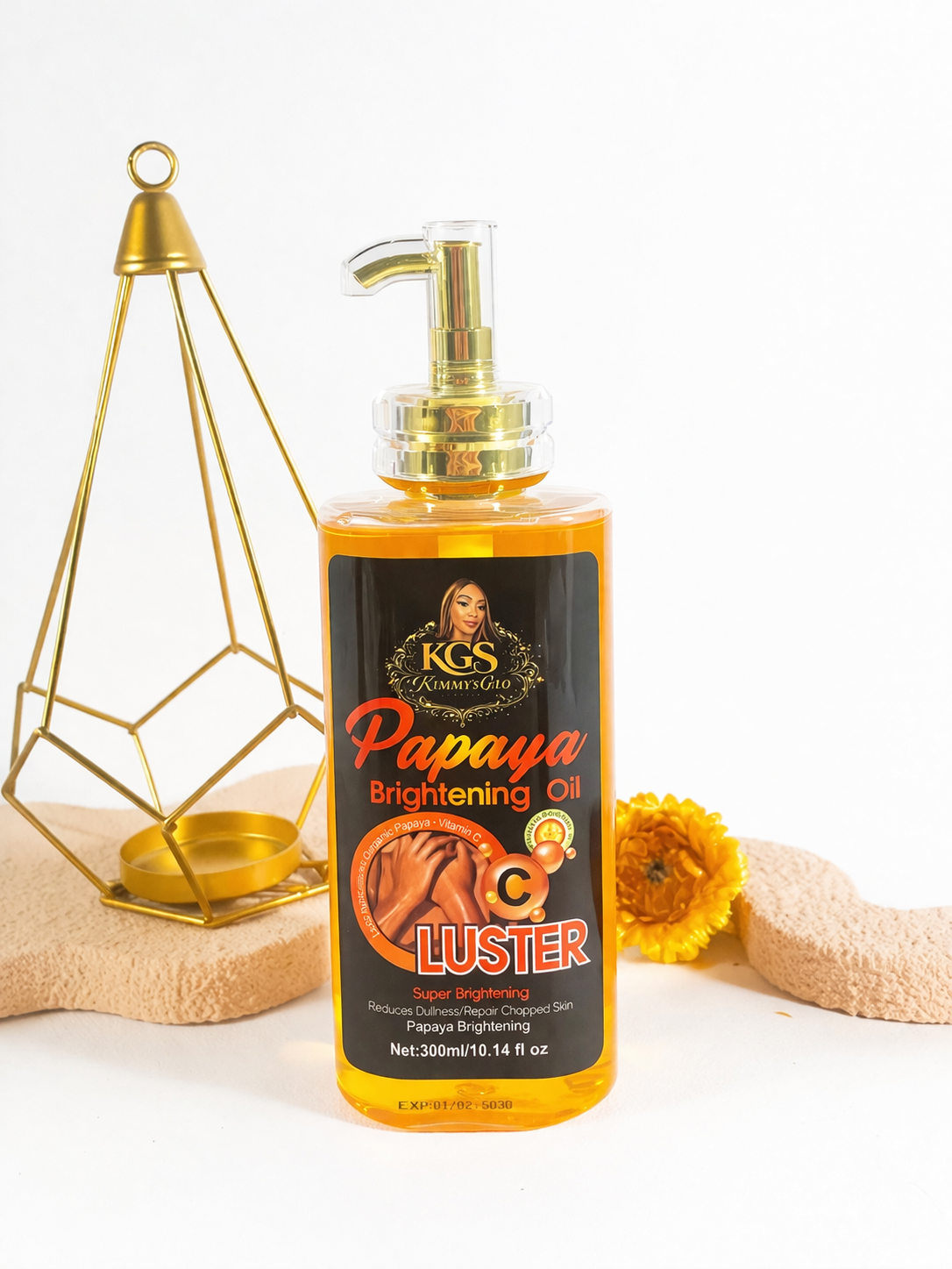 Papaya Brightening Body Oil with Vitamin C Glow Hydrating Skin Repair Oil 300ml