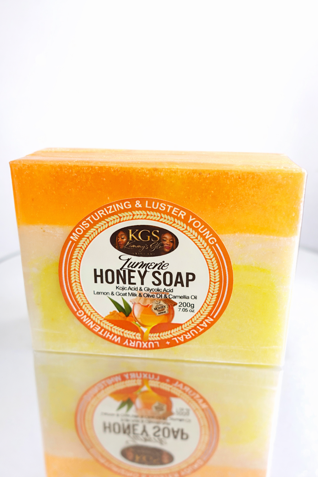 Turmeric Honey Brightening Soap 200g – Kojic + Glycolic Acid with Lemon Glow Formula