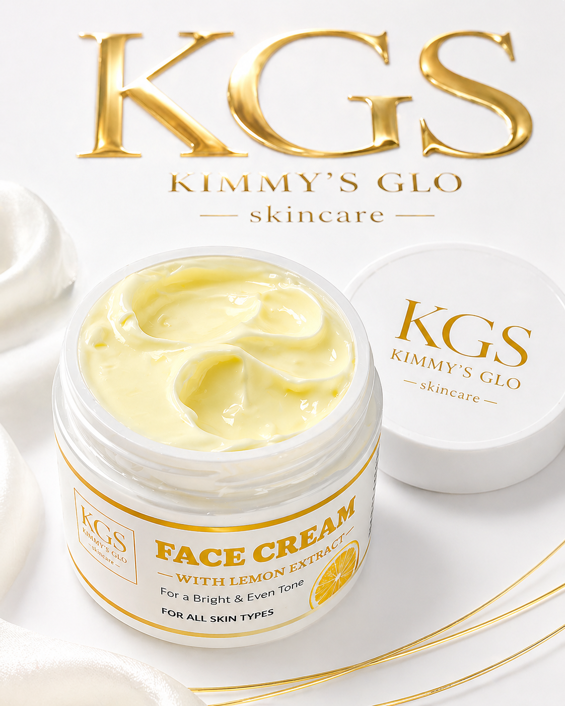 Lemon Face Cream Hydrating Moisturizing Brightening Skin Care for Smooth Glowing Skin