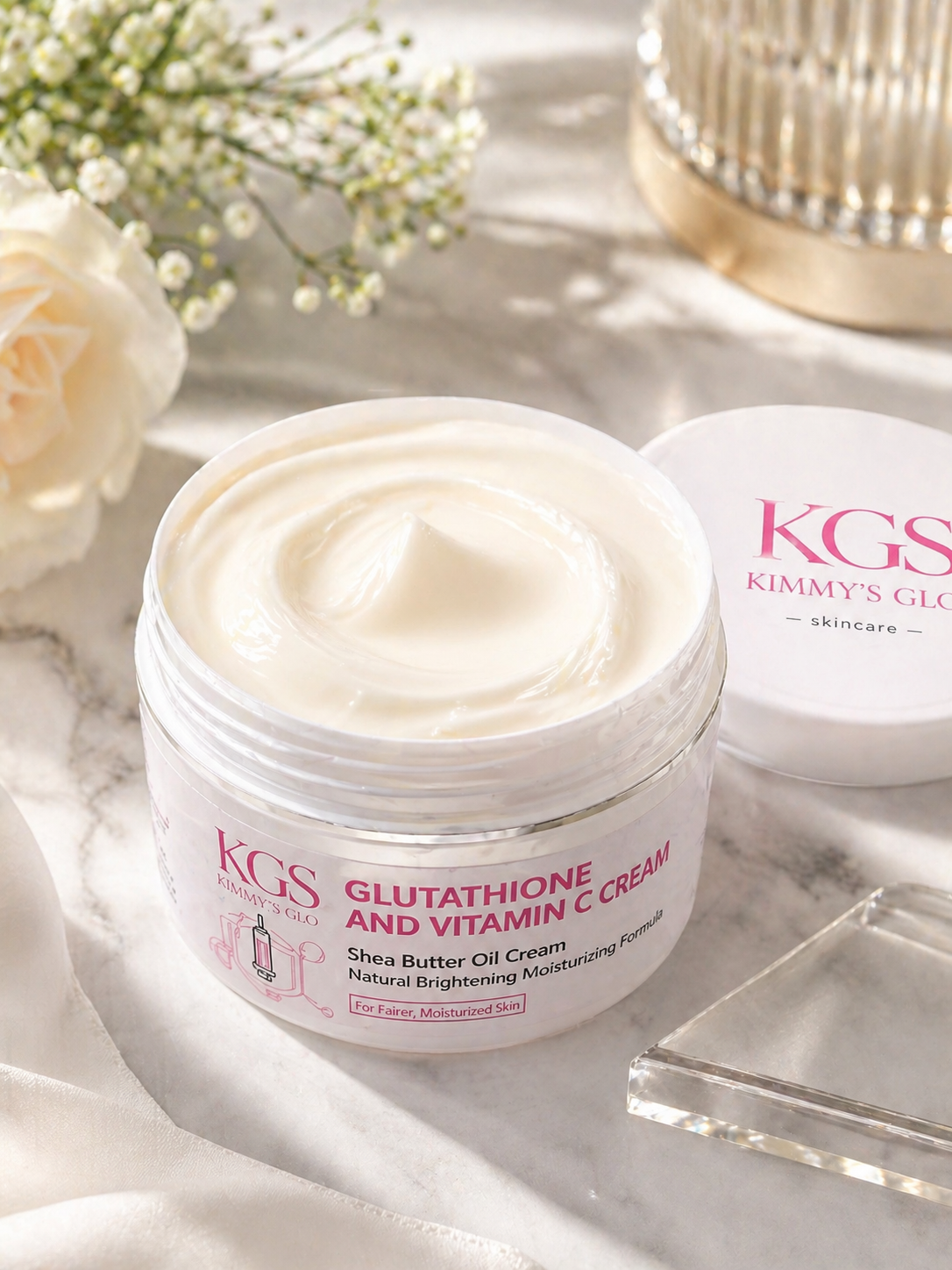 Glutathione Brightening Face Cream | Dark Spot Remover | Even Skin Tone | Hydrating Glow Skincare