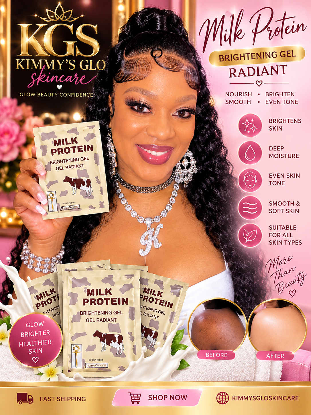 Milk Protein Brightening Gel – Glow with Confidence (33g)