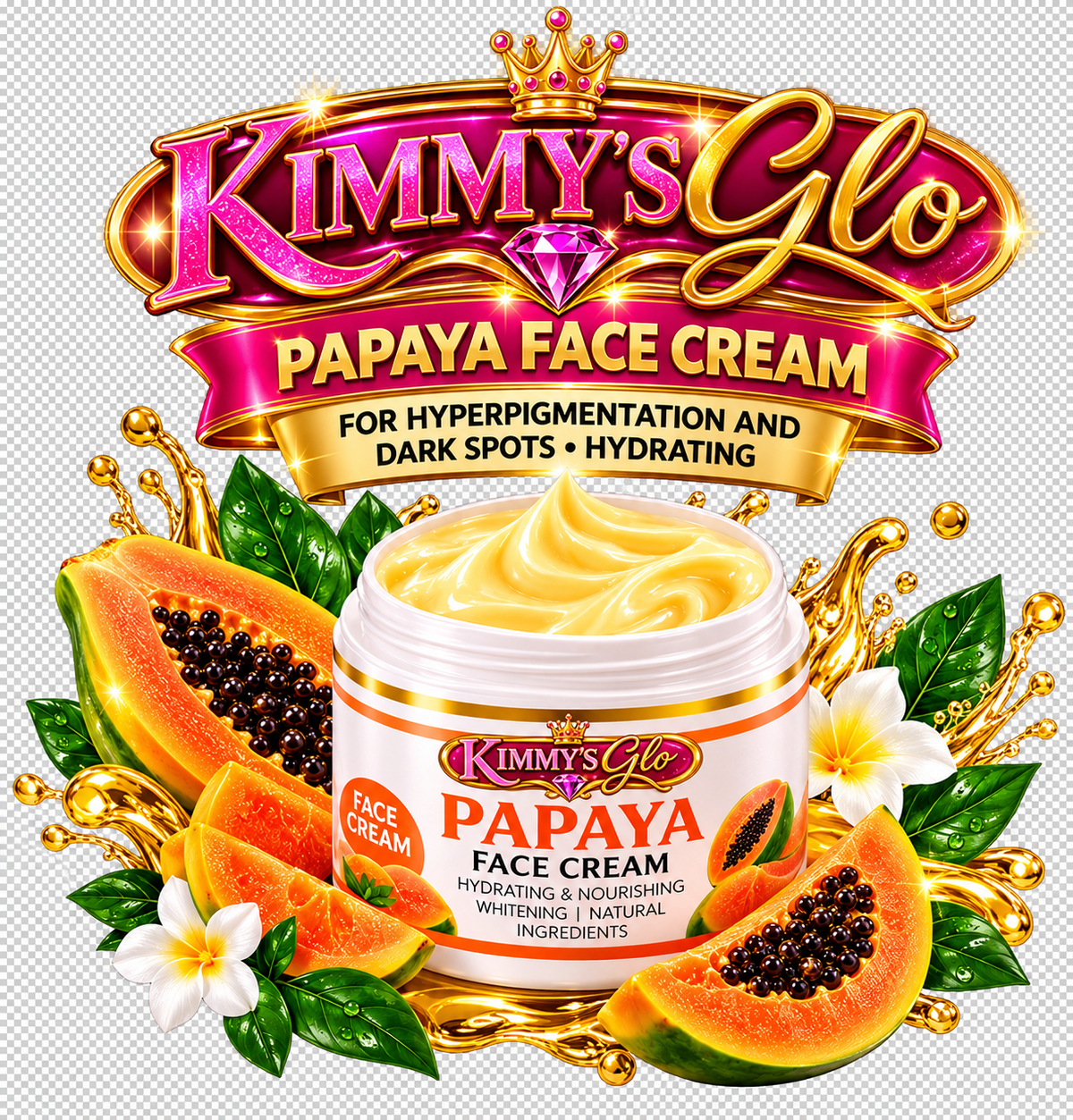 Papaya Face Cream for Dark Spots Hyperpigmentation Brightening Hydrating Skin Care